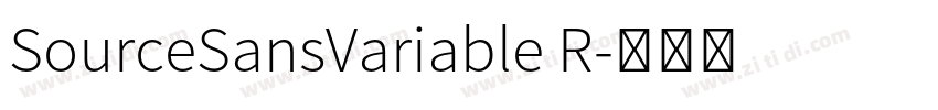 SourceSansVariable R字体转换